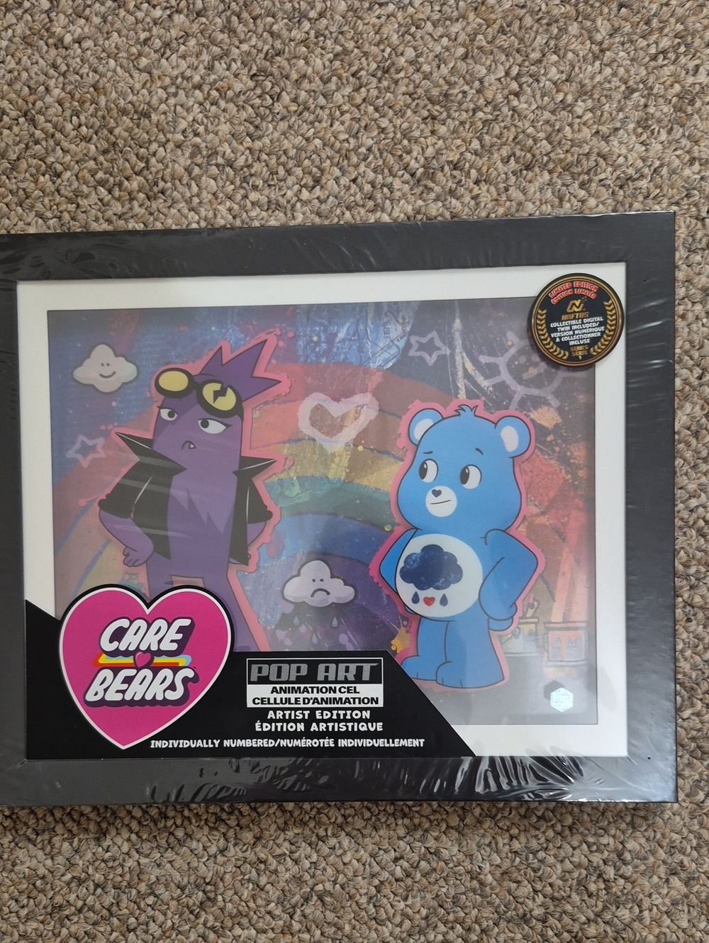 Care Bears Pop Art Framed Animation Cel Print New Wrapped In Package